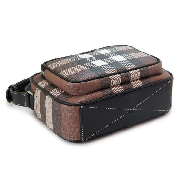 burberrycrossbody 3 Burberry Check Pattern Shoulder Bag Brown