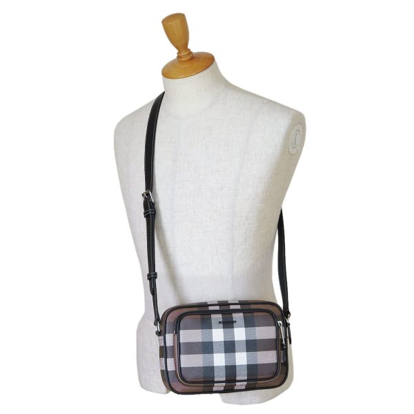 burberrycrossbody 6 Burberry Check Pattern Shoulder Bag Brown