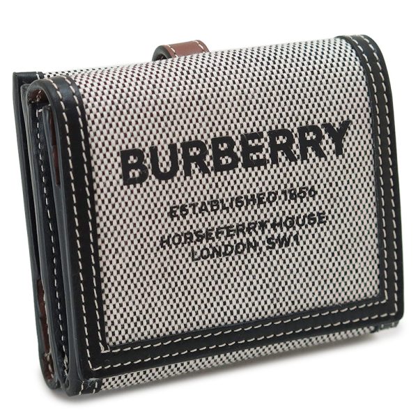 burberrycwallet Burberry Wallet Horseferry Black Tan