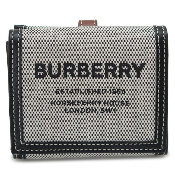 burberrycwallet 1 Burberry Wallet Horseferry Black Tan