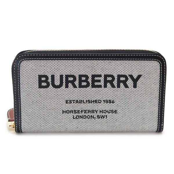 burberrylwallet 1 Burberry Long Wallet Horseferry Black Tan