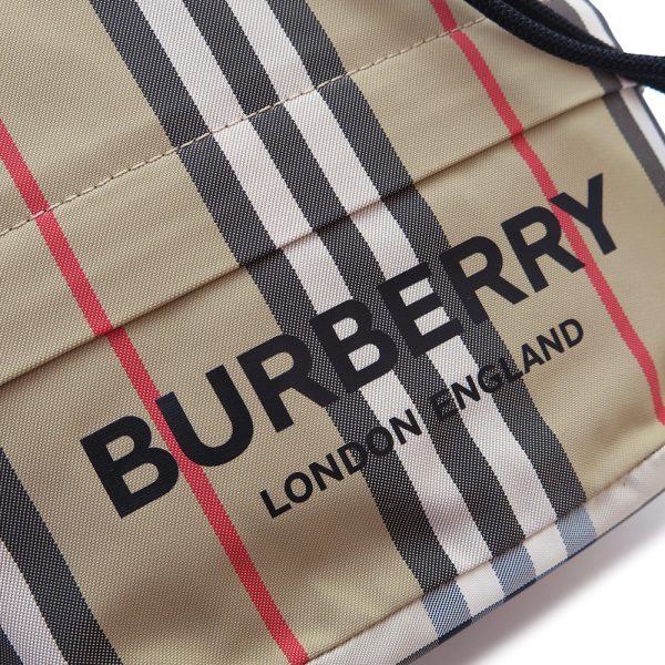 burberrypouch 6 Burberry Icon Stripe Drawstring Bag Beige