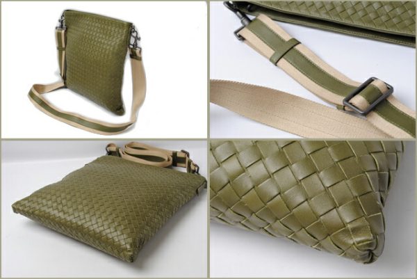 bv 113 15 2 Bottega Veneta Shoulder Bag Intrecciato Khaki