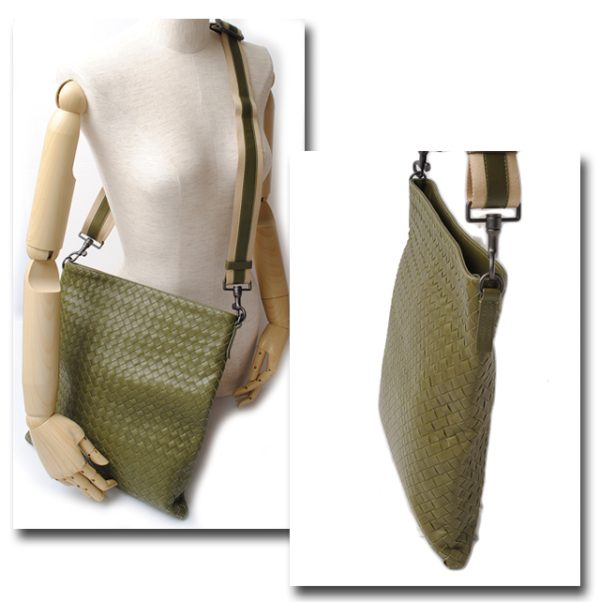 bv 113 15 5 Bottega Veneta Shoulder Bag Intrecciato Khaki