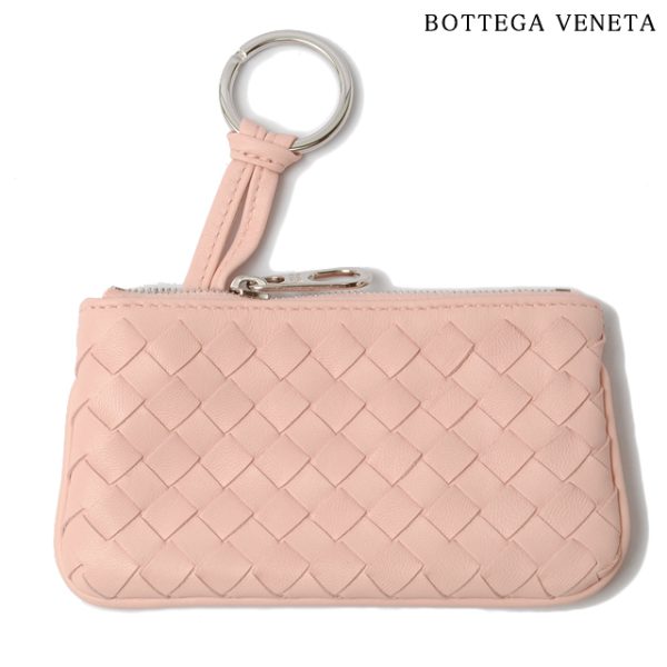 bv 123 15 1 Bottega Veneta Key Case Nappa Pink