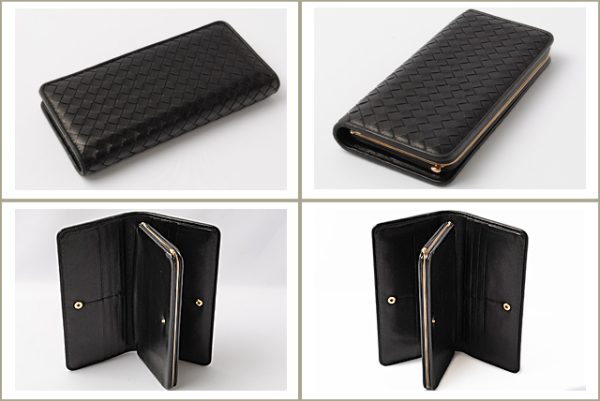 bv 13 288 2 Bottega Veneta Long Wallet Intrecciato Nappa Black