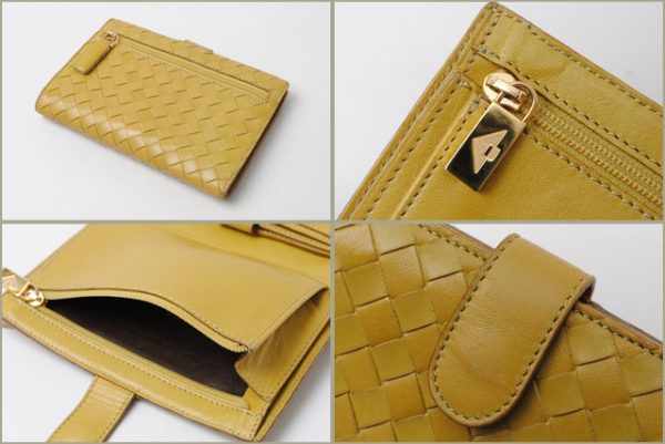 bv 142 15 2 Bottega Veneta Wallet Lambskin Mustard