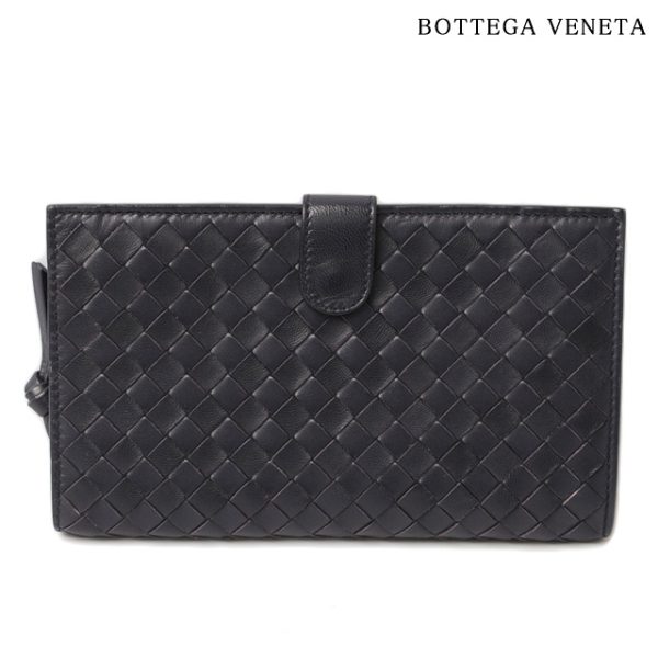 bv 16 004 1 Bottega Veneta Wallet Intrecciato Blue