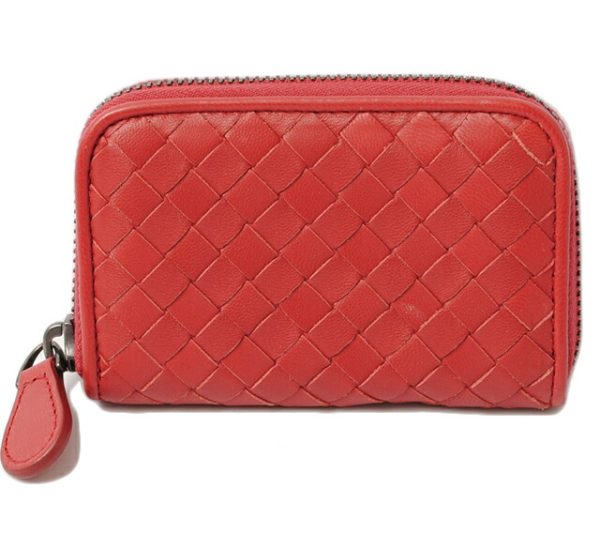 bv 16 012 1 Bottega Veneta Coin Case Nappa Red