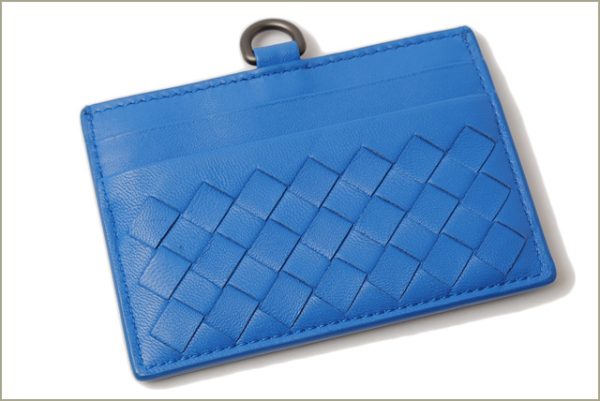 bv 16 024 2 Bottega Veneta Card Case Intrecciato Nappa Blue