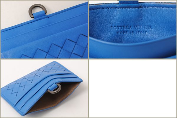 bv 16 024 4 Bottega Veneta Card Case Intrecciato Nappa Blue