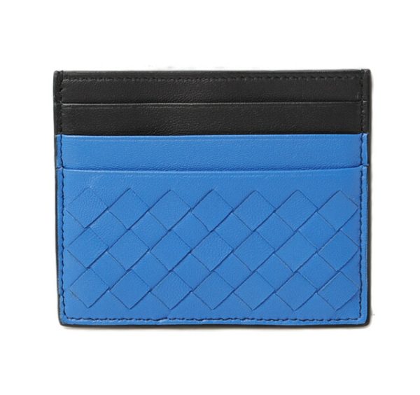 bv 16 027 1 Bottega Veneta Card Case Intrecciato Blue