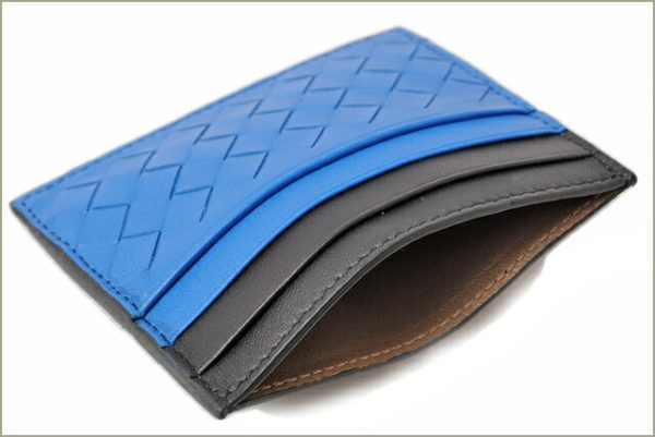 bv 16 027 3 Bottega Veneta Card Case Intrecciato Blue