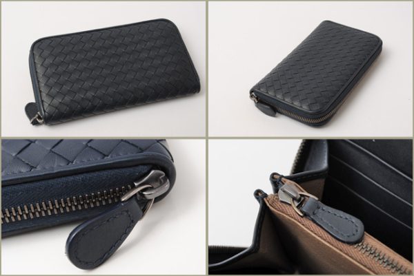 bv 16 044 2 Bottega Veneta Long Wallet Intrecciato Blue