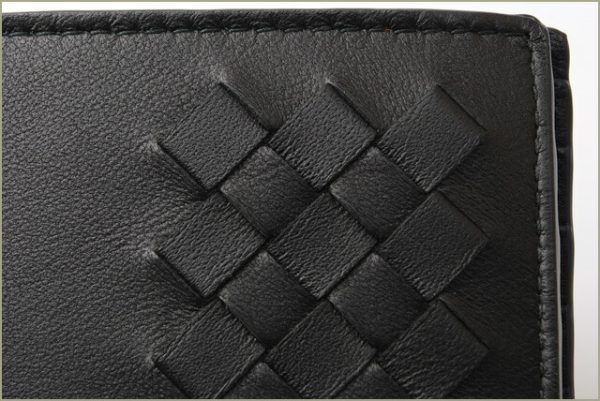 bv 18 008 5 Bottega Veneta Wallet Intrecciato Checker Black