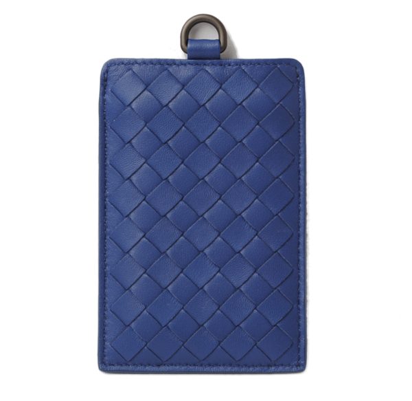 bv 18 010 1 Bottega Veneta Card Case Intrecciato Nappa Blue