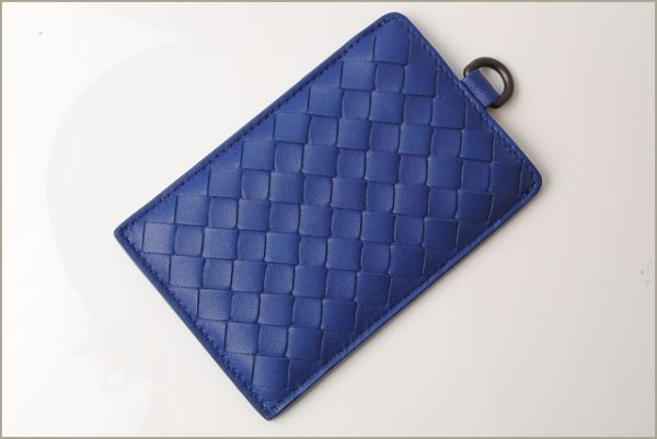 bv 18 010 2 Bottega Veneta Card Case Intrecciato Nappa Blue