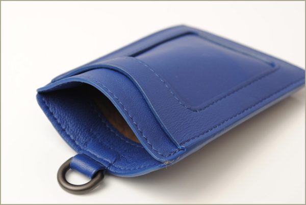 bv 18 010 4 Bottega Veneta Card Case Intrecciato Nappa Blue