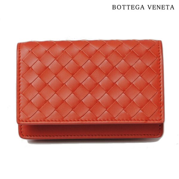 bv 184 15 1 Bottega Veneta Card Case Calf Orange