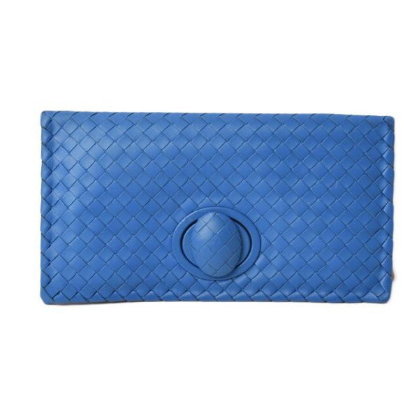 bv 19 001 1 Bottega Veneta Clutch Bag Intrecciato Blue