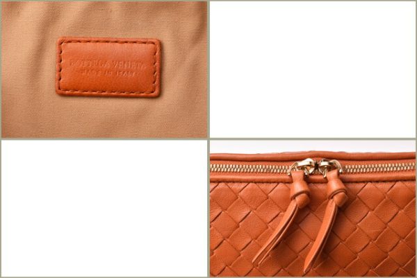 bv 19 007 7 Bottega Veneta Pouch Intrecciato Nappa Orange