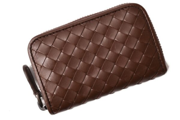 bv 19 008 2 Bottega Veneta Card Case Intrecciato Calf Brown