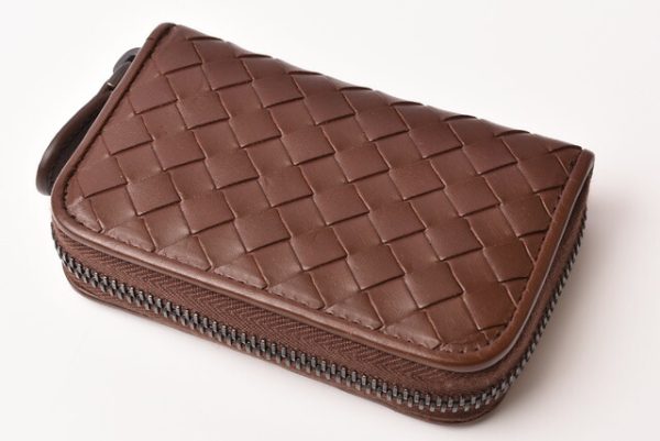 bv 19 008 3 Bottega Veneta Card Case Intrecciato Calf Brown