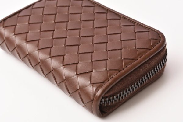 bv 19 008 7 Bottega Veneta Card Case Intrecciato Calf Brown