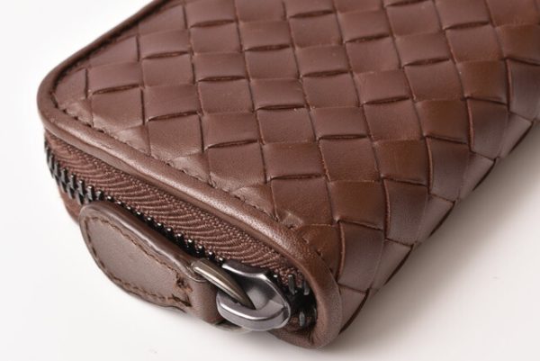 bv 19 008 8 Bottega Veneta Card Case Intrecciato Calf Brown