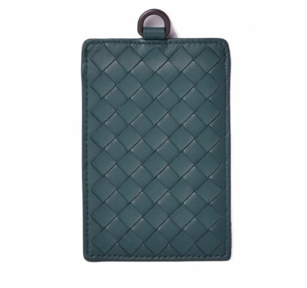 bv 19 022 1 Bottega Veneta Card Case Intrecciato Nappa Blue