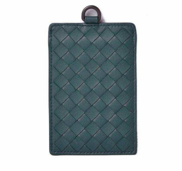 bv 19 022 1 Bottega Veneta Card Case Intrecciato Nappa Petrol Blue