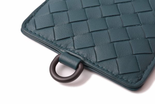 bv 19 022 4 Bottega Veneta Card Case Intrecciato Nappa Blue