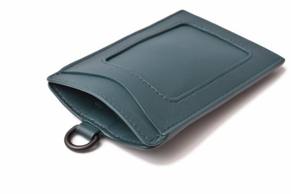 bv 19 022 6 Bottega Veneta Card Case Intrecciato Nappa Petrol Blue