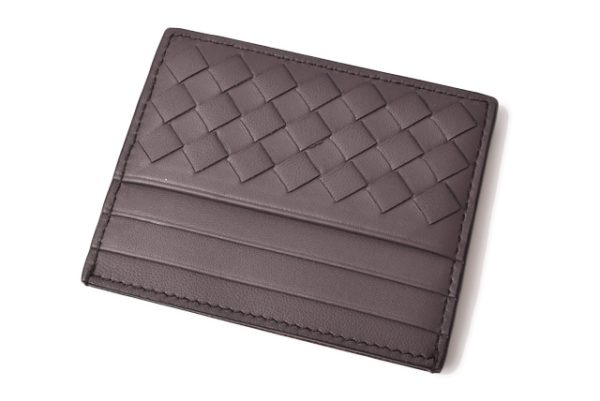 bv 19 027 3 Bottega Veneta Card Case Intrecciato Nappa Brown Black