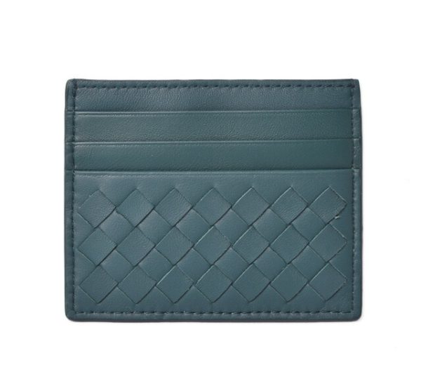 bv 19 029 1 Bottega Veneta Card Case Intrecciato Nappa Petrol Blue