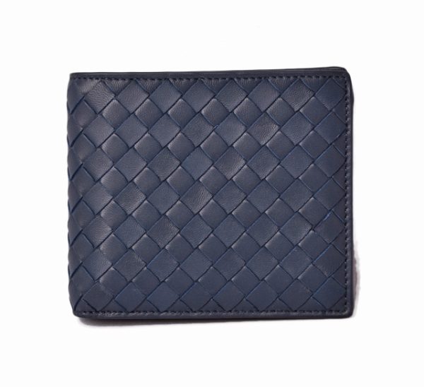 bv 19 047 1 Bottega Veneta Wallet Intrecciato Blue