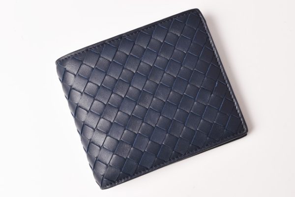 bv 19 047 2 Bottega Veneta Wallet Intrecciato Blue