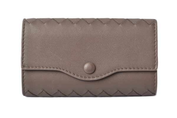 bv 19 063 2 Bottega Veneta Key Case Intrecciato Nappa Steel