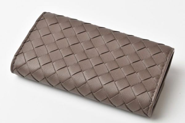 bv 19 063 8 Bottega Veneta Key Case Intrecciato Nappa Steel