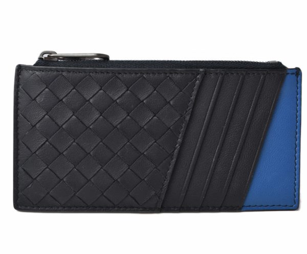 bv 19 p10 1 Bottega Veneta Coin Case Intrecciato Blue Blue