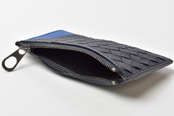 bv 19 p10 5 Bottega Veneta Coin Case Intrecciato Blue Blue