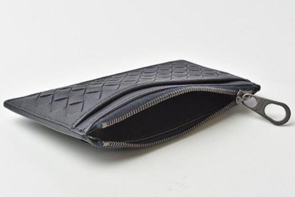 bv 19 p10 7 Bottega Veneta Card Case Intrecciato Blue