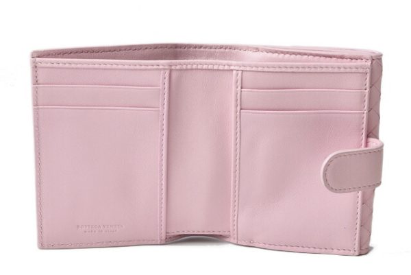 bv 20 p0520 4 Bottega Veneta Mini Wallet FIntrecciato Pink