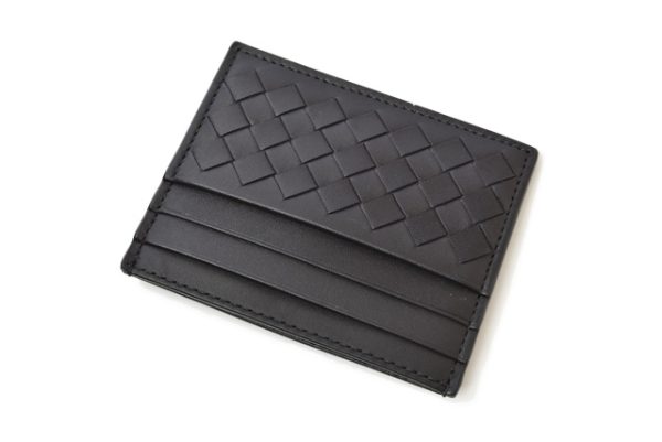 bv 201104 708 7 3 Bottega Veneta Card Case Intrecciato Black