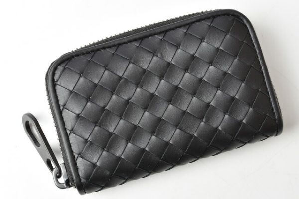 bv 201130 493 3 4 Bottega Veneta Coin Case Intrecciato Black