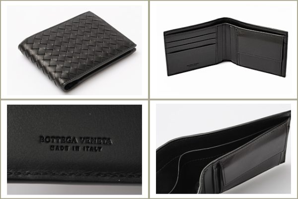 bv 224 2 Bottega Veneta Wallet Intrecciato Black