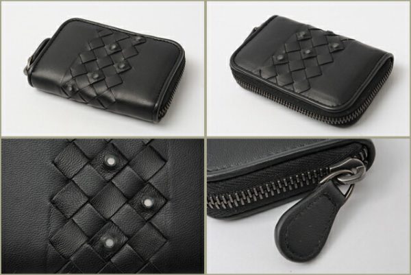 bv 405 14 2 Bottega Veneta Coin Case Punching Black