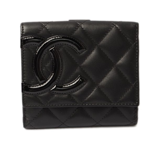 c 17 051 1 Chanel Cambon Wallet Double Hook Black