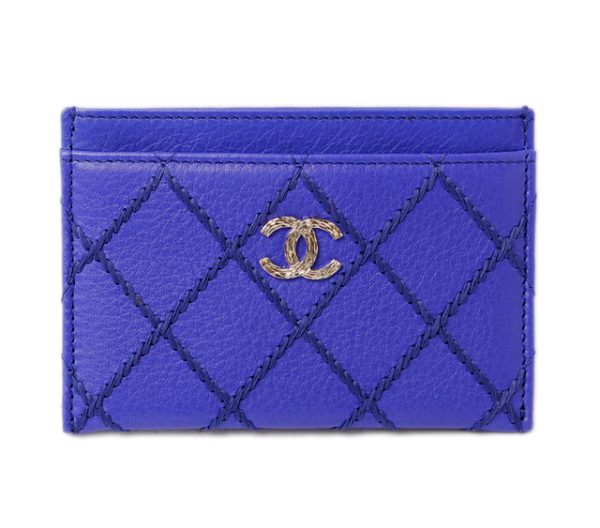 c 17 070 1 Chanel Quilted Card Case Coco Mark Purple