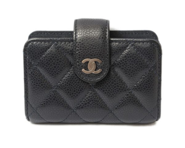 c 17 074 1 CHANEL Card Case Caviar Blue